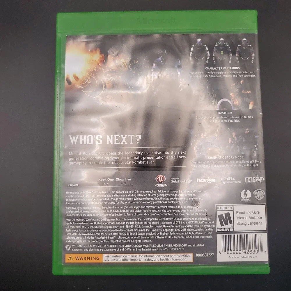 Mortal Kombat X (Microsoft Xbox One)